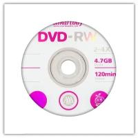 Перезаписываемый диск SmartBuy DVD-RW 4,7Gb 4x в бумажном конверте с окном, 1 шт