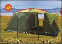 Кемпинговая 4-х местная палатка двухслойная с большим тамбуром шатром арт. 1-006-4