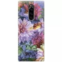 Силиконовый чехол Цветные хризантемы на Sony Xperia 1 / XZ4 / Сони Иксперия 1