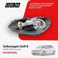 Фара левая для Volkswagen Golf 6 5k1941005j, Фольксваген Гольф, год с 2009 по 2013, O.E.M