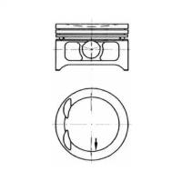 Поршень KOLBENSCHMIDT 97332610 для Opel Astra, Calibra, Omega, Vectra