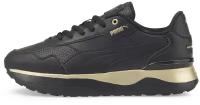 Кроссовки, PUMA R78 Voyage Premium L, Женские, размер 6.5; Black- Black- Team Gold