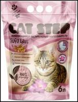 Наполнитель для туалета кошек CAT STEP комкующийся растительный Tofu Lotus, 6 л