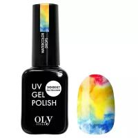 Гель-лаковое покрытие, OLYSTYLE UV Watercolor Drops, с эффектом растекания, 10 мл