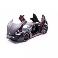 Металлическая машинка Che Zhi 1:24 «Lykan Hypersport» CZ32A, инерционная, свет, звук / Черный