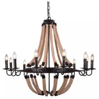 Люстра Arte Lamp Marsiglia A8956LM-12BK, E14, 480 Вт, кол-во ламп: 12 шт., цвет арматуры: черный