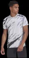 Футболка муж. HB9174/adidas/M D4T AOP TEE WHITE/BLACK/размер L