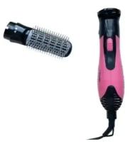 Фен-щетка для волос CRONIER 800-1 / Стайлер для укладки волос / Фен для сушки и выпрямления волос / розовый, голубой