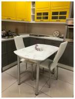 EVITA Стол кухонный Европа сабиа, стол обеденный, стол на кухню, стол на металлических ножках, стол для кухни