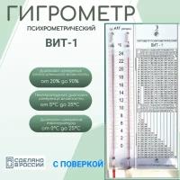 Гигрометр психрометрический типа ВИТ-1 (с поверкой), Термоприбор