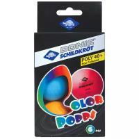 Мяч для настольного тенниса Donic Colour Popps Poly, 6 шт