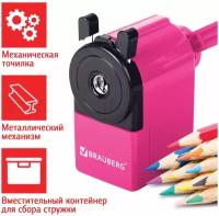 BRAUBERG Точилка механическая Jet розовый