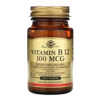 Таблетки SOLGAR Vitamin B12 100 мкг, 100 мкг, 100 шт