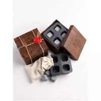 Камни для виски Icestones деревянная коробка (8 камней, 2 формы)