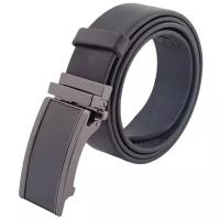 Ремень PREMIUM BELT, натуральная кожа, металл, подарочная упаковка, для мужчин, длина 110 см., черный