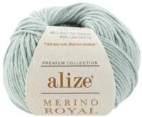 Пряжа Alize Merino Royal (Мерино Роял) - 2 мотка цвет: мята (522), 100% мериносовая шерсть, 100м/50г