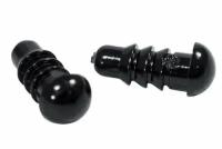 Глазки для игрушек винтовые круглые с фиксатором-заглушкой 5 мм (черный) 