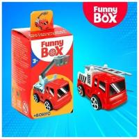 Игровой набор Funny Box Пожарная техника: карточка, фигурка, лист наклеек