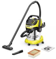 Хозяйственный пылесос KARCHER WD 5 S, 1100 Вт, черный/желтый