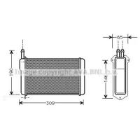 AVA LA6009 Радиатор отопителя Lada Samara Sputnik