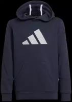 Худи дет. спорт. HE1922/adidas/U 3 BAR FL HD/SHANAV/DSHGRY/размер 140