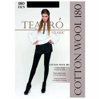 Колготки TEATRO Cotton Wool, 180 den, размер 4, черный