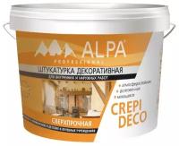 Декоративное покрытие Alpa Crepi Deco шуба, 2.5 мм, белый, 15 кг