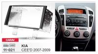 Переходная рамка 2-DIN для а/м KIA CEE'D 2007-09 (с корзиной для установки магнитолы) CARAV 11-021