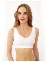 Корректирующий топ Intimidea In-Bra Pizzo, размер S/M, bianco (белый)