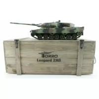 Р/У танк Taigen 1/16 Leopard 2 A6 (Германия) само 2.4G RTR, деревянная коробка