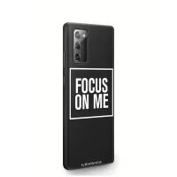 Черный силиконовый чехол MustHaveCase для Samsung Galaxy Note 20 Focus on me для Самсунг Галакси Ноут 20 Противоударный