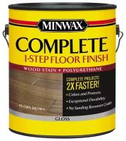 Лак Minwax Complete 1-Step Floor Finish полиуретановый коричневый желудь, глянцевая, 3.79 л