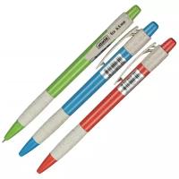 Ручка шариковая автоматическая Attache Eco, корп ассорт, цвет чернил-син 8 штук