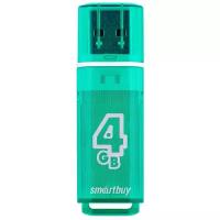 Флешка SmartBuy Glossy USB 2.0 4 ГБ, 1 шт., изумрудный