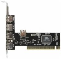 Контроллер USB PCI VIA6212 (4+1), 5xUSB2.0, Bulk