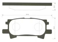 SANGSIN колодки тормозные ЗАД LEXUS RX300/RX330/RX350 03-08/RX400H 05-09 SP1385