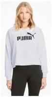 Толстовка, PUMA ESS Cropped Logo Hoodie TR, Женская, размер XL; White