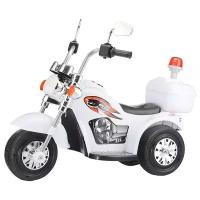 Электромотоцикл детский, звук мотора, звук сирены, свет фар. R0001 (цвет белый)