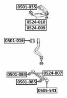 Рычаг Передний Верхний Правый Asva 0524-009 ASVA арт. 0524-009