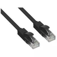 Сетевой кабель GCR UTP 24AWG cat.5e RJ45 T568B 1.5m Black GCR-LNC06-1.5m