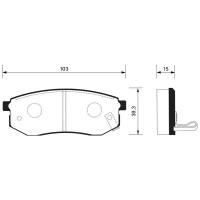 Колодки тормозные HY GALLOPER 98-/SANTAMO 99-/KIA JOICE 00- задние Sangsin Brake SP1054R