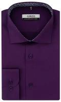 Рубашка мужская длинный рукав GREG Фиолетовый 740/131/076/Z/1p