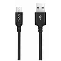 Кабель Hoco X14 Times Speed USB-microUSB 2 метра металл тканевая оплетка черный