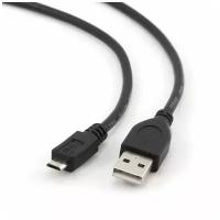 Data-кабели Cablexpert Кабель Cablexpert, microUSB - USB, 1 А, 3 м, чёрный