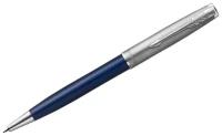 PARKER шариковая ручка Sonnet Sand Blasted Metal, М, черный цвет чернил, 1 шт