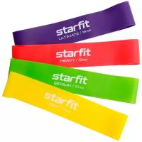 Фитнес-резинки Starfit Es-203 латекс, комплект неон, 4 шт, эспандеры