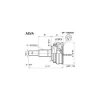 Шрус наружный 25x52x33 Asva OP1052A43 Opel: 0374126 26002236 Opel Calibra A (85_). Opel Kadett E (39_ 49_). Opel Kadett