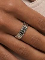 Кольцо обручальное MIESTILO Кольцо серебро 925 серебряное на палец широкое ювелирное, серебро, 925 проба, родирование