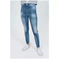 Облегающие джинсы с потертостями GUESS JEANS W1GA46D46AAFLO1 Голубой 26