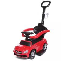 Каталка детская Mercedes-Benz AMG C63 Coupe Babycare, (кожаное сиденье, резиновые колеса), красный